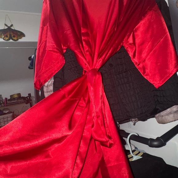 Silk Red Robe - Picture 3 of 6